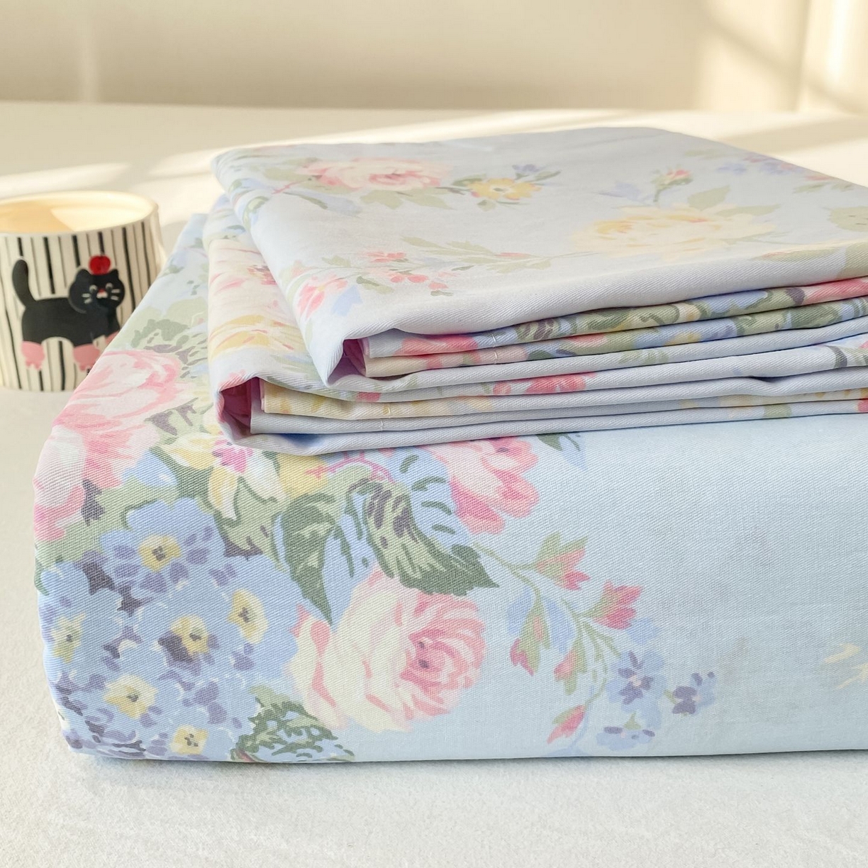 91家纺网 家纺一手货源 找家纺 （总）女子家纺 2026新款全棉印花小清新系列-单床单