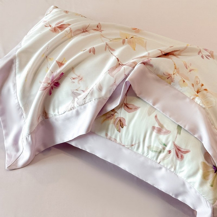 91家纺网 家纺一手货源 找家纺 慕晨 2026新款大宽边天丝莱赛尔数码印花夏被四件套高级简奢款丝滑丝绸直播热款 含芳