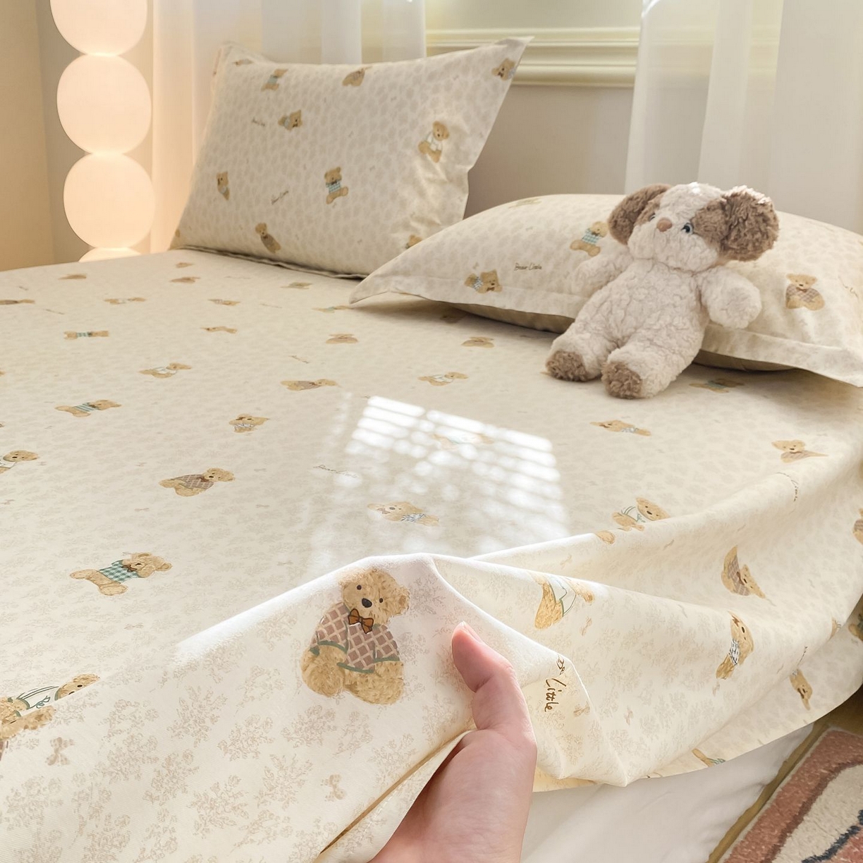 91家纺网 家纺一手货源 找家纺 女子家纺 2026新款全棉印花小清新系列-单床单 果酱电台