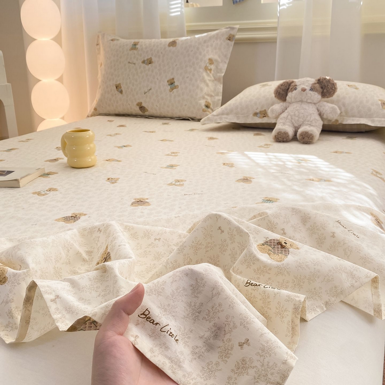 91家纺网 家纺一手货源 找家纺 女子家纺 2026新款全棉印花小清新系列-单床单 果酱电台