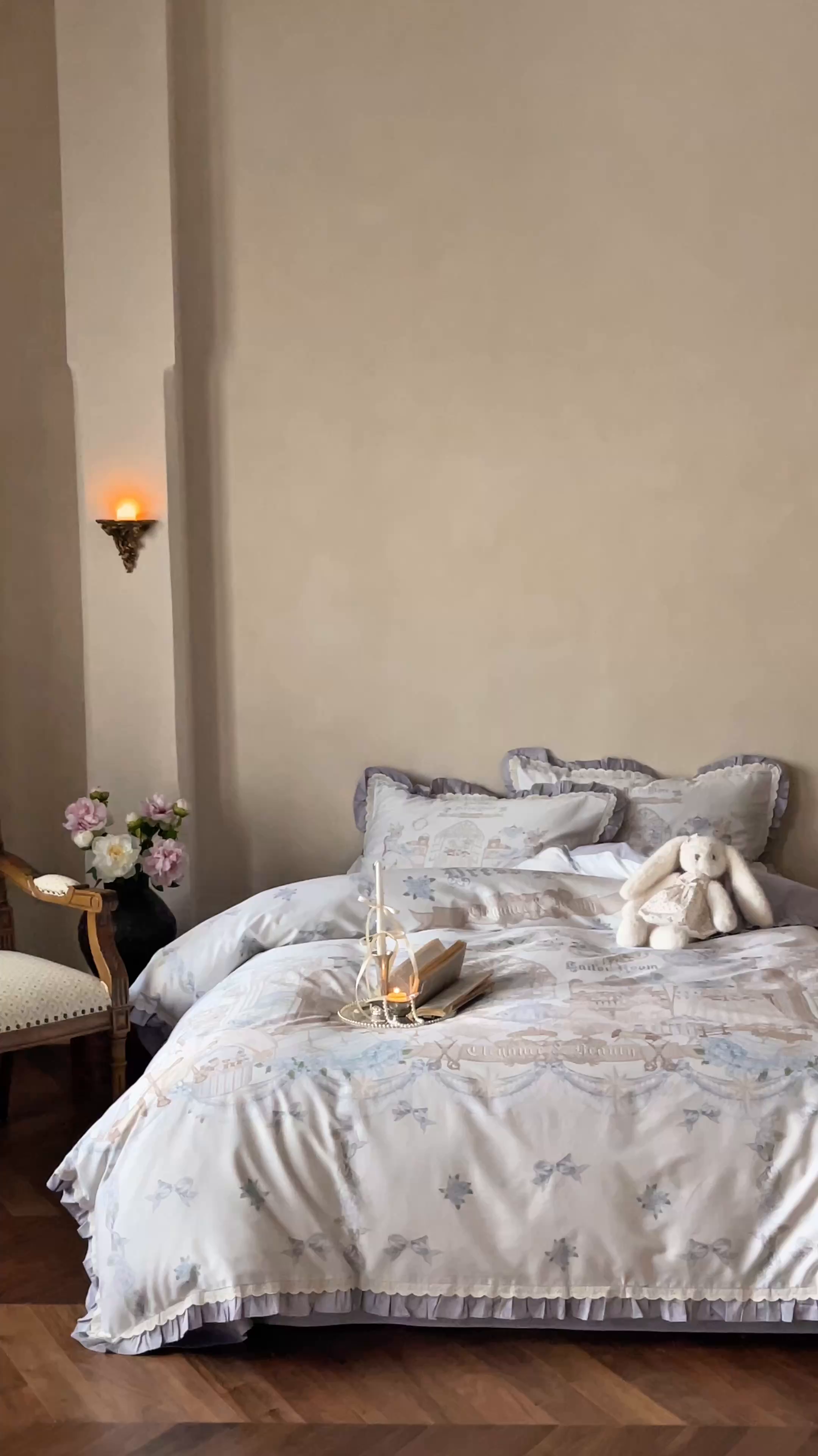 91家纺网 家纺一手货源 找家纺 优然居家纺 2026春夏新款全棉纯棉数码印花四件套-洛丽塔 洛丽塔-兰