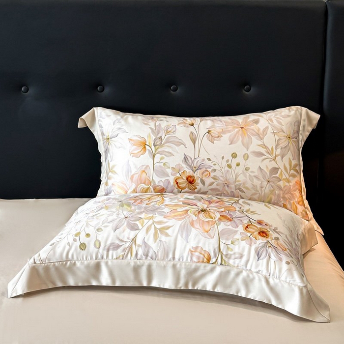 91家纺网 家纺一手货源 找家纺 慕晨 2026新款大宽边天丝莱赛尔数码印花夏被四件套高级简奢款丝滑丝绸直播热款 花吻