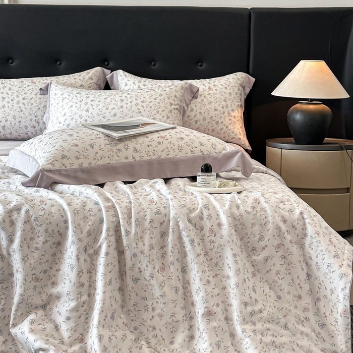 91家纺网 家纺一手货源 找家纺 慕晨 2026新款大宽边天丝莱赛尔数码印花夏被四件套高级简奢款丝滑丝绸直播热款 花絮蔓