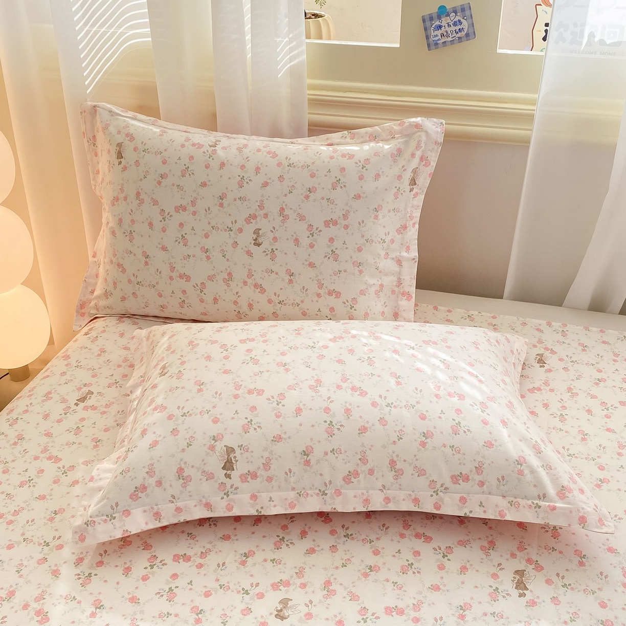 91家纺网 家纺一手货源 找家纺 女子家纺 2026新款全棉印花小清新系列-单床单 花中仙子