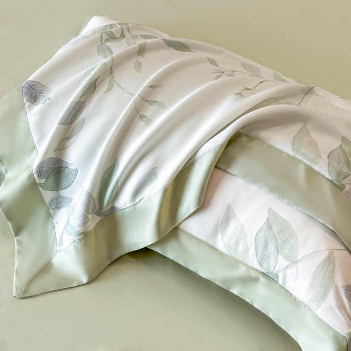 91家纺网 家纺一手货源 找家纺 慕晨 2026新款大宽边天丝莱赛尔数码印花夏被四件套高级简奢款丝滑丝绸直播热款 柳语