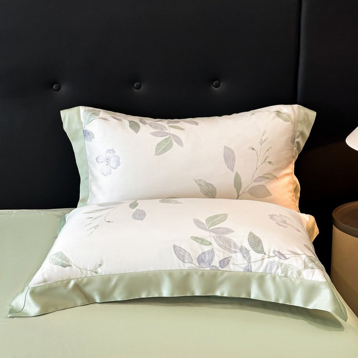 91家纺网 家纺一手货源 找家纺 慕晨 2026新款大宽边天丝莱赛尔数码印花夏被四件套高级简奢款丝滑丝绸直播热款 柳语