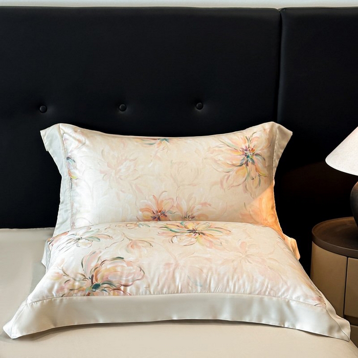 91家纺网 家纺一手货源 找家纺 慕晨 2026新款大宽边天丝莱赛尔数码印花夏被四件套高级简奢款丝滑丝绸直播热款 木棉