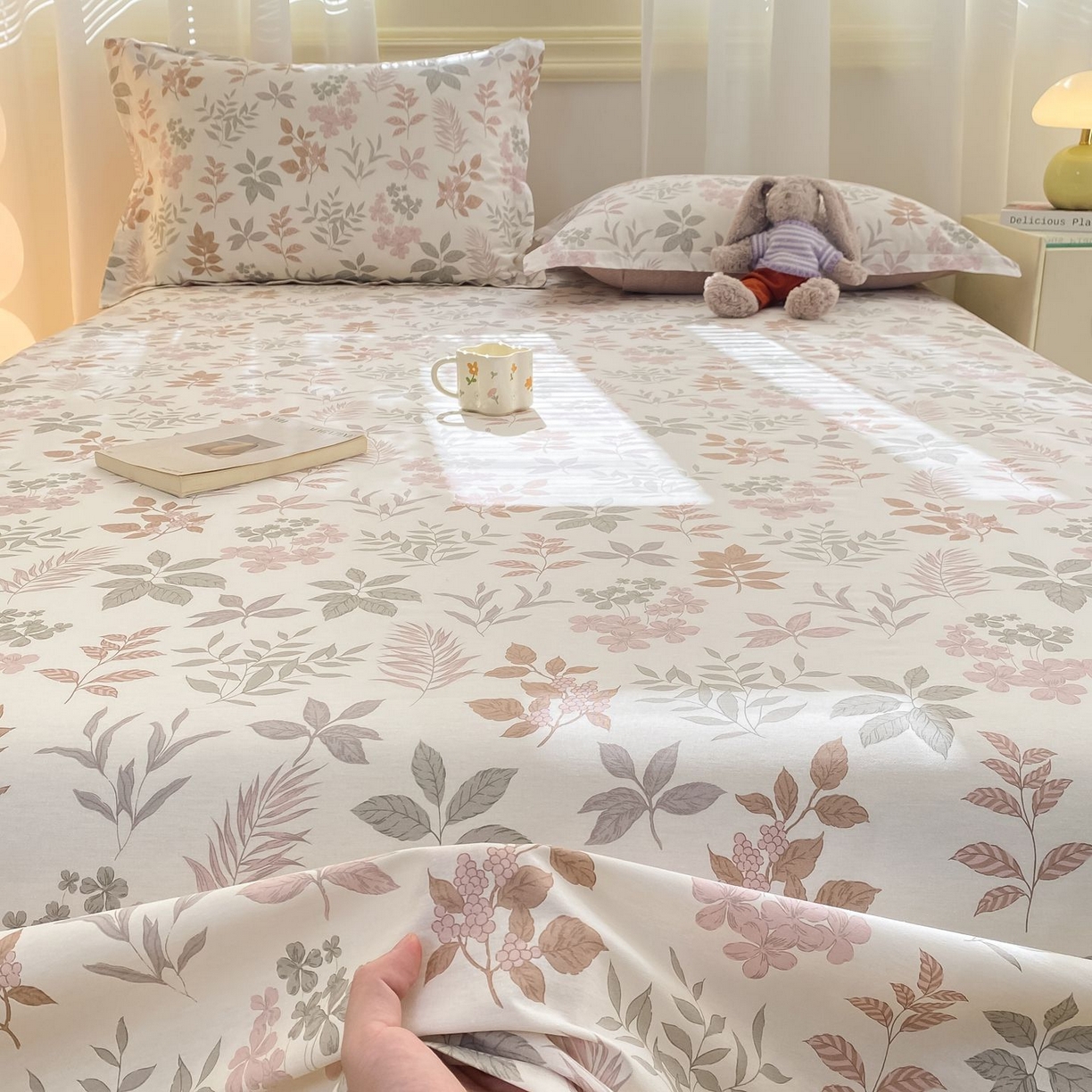 91家纺网 家纺一手货源 找家纺 女子家纺 2026新款全棉印花小清新系列-单床单 洛克庄园红