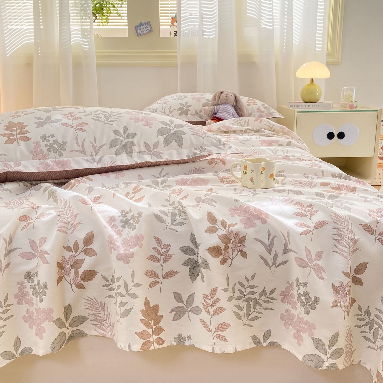 91家纺网 家纺一手货源 找家纺 女子家纺 2026新款全棉印花小清新系列-单床单 洛克庄园红