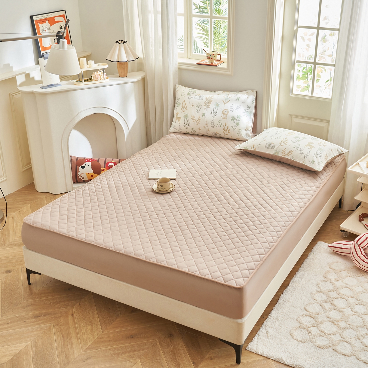 91家纺网 家纺一手货源 找家纺 吾诺家居 吾诺 2026新款 12868全棉印花棉花夏被四件套 全棉夏被四件套新疆棉花被 - 经典系列 林间萌友