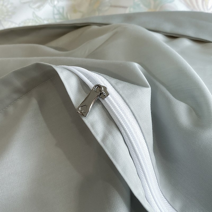 91家纺网 家纺一手货源 找家纺 慕晨 2026新款大宽边高级简奢款凉感天丝莱赛尔数码印花丝滑丝绸四件套直播热款 素瑾 绿