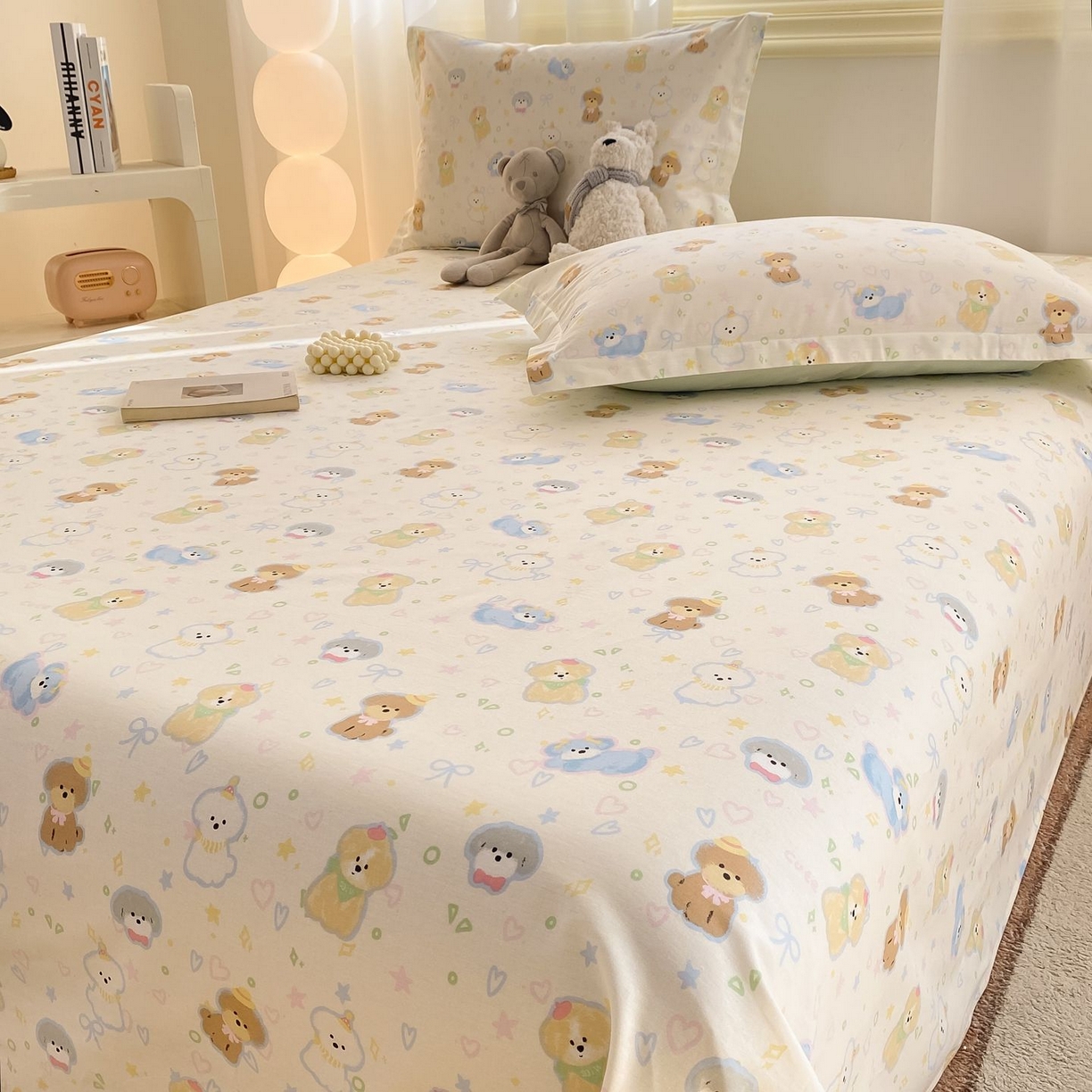 91家纺网 家纺一手货源 找家纺 女子家纺 2026新款全棉印花小清新系列-单床单 童趣绘彩