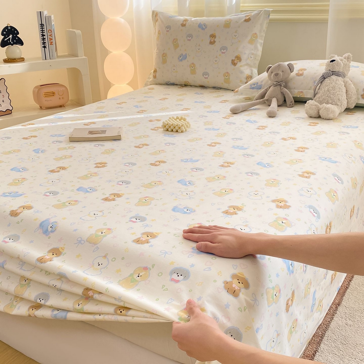 91家纺网 家纺一手货源 找家纺 女子家纺 2026新款全棉印花小清新系列-单床单 童趣绘彩