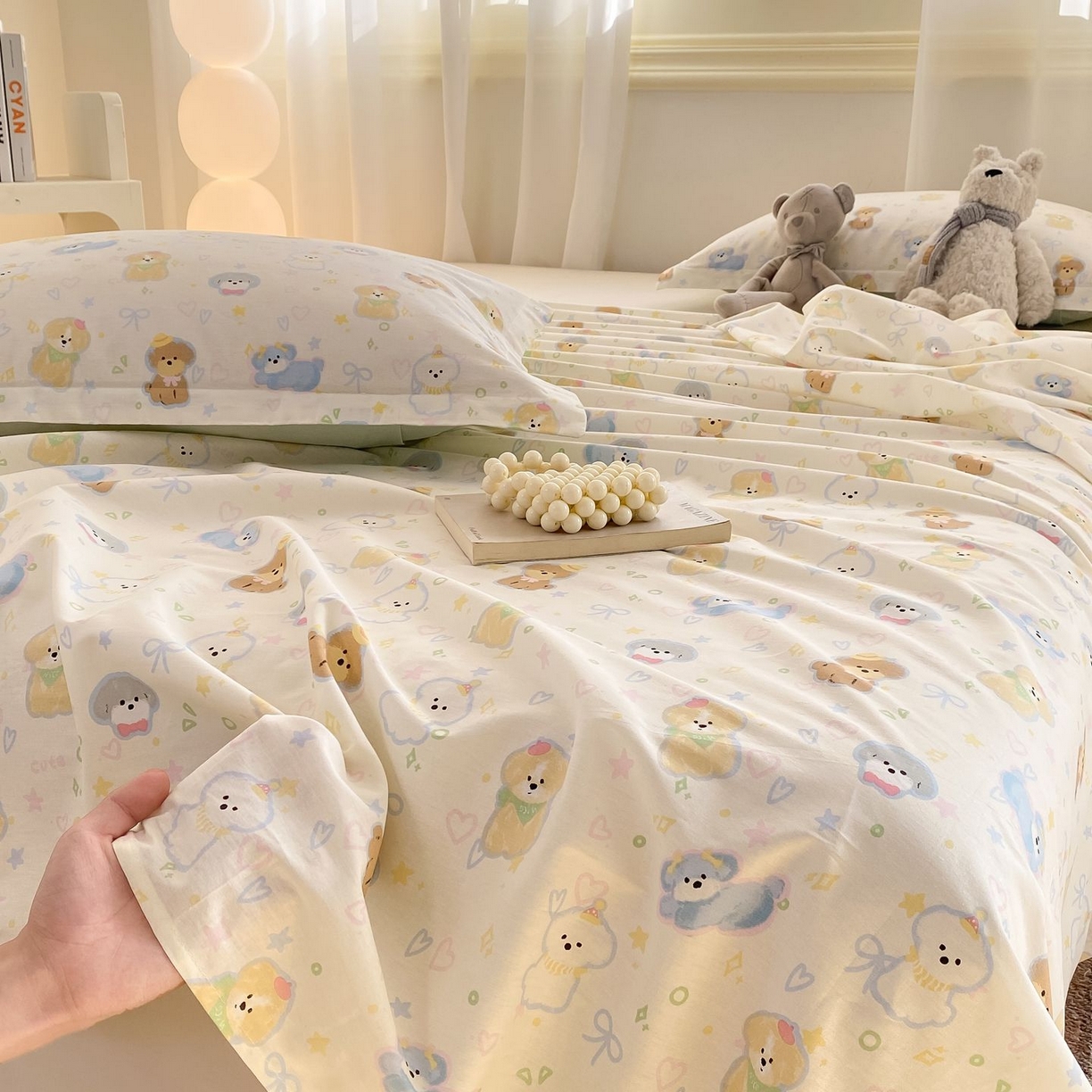 91家纺网 家纺一手货源 找家纺 女子家纺 2026新款全棉印花小清新系列-单床单 童趣绘彩