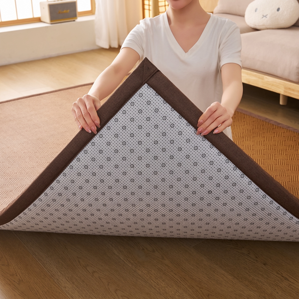 91家纺网 家纺一手货源 找家纺 （总）鹿辉家居（原吉欧力） 2026新款多功能凉感冰藤床垫藤席地垫-地铺席