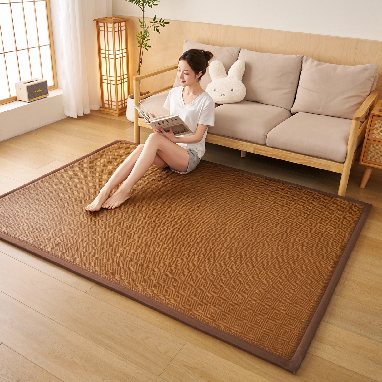 91家纺网 家纺一手货源 找家纺 （总）鹿辉家居（原吉欧力） 2026新款多功能凉感冰藤床垫藤席地垫-地铺席