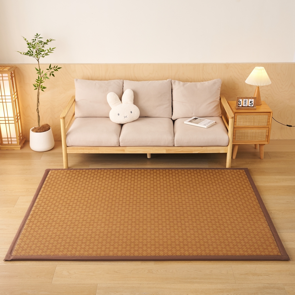 91家纺网 家纺一手货源 找家纺 鹿辉家居（原吉欧力） 2026新款多功能凉感冰藤床垫藤席地垫-地铺席 节节高