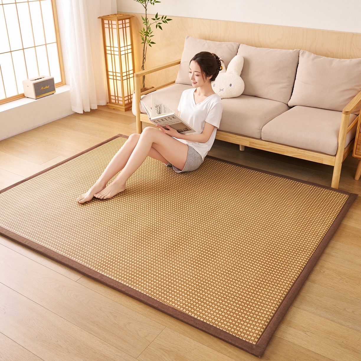 91家纺网 家纺一手货源 找家纺 （总）鹿辉家居（原吉欧力） 2026新款多功能凉感冰藤床垫藤席地垫-地铺席