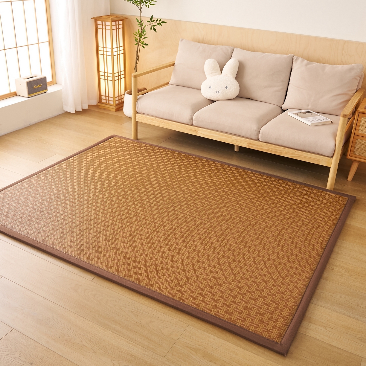 91家纺网 家纺一手货源 找家纺 鹿辉家居（原吉欧力） 2026新款多功能凉感冰藤床垫藤席地垫-地铺席 节节高