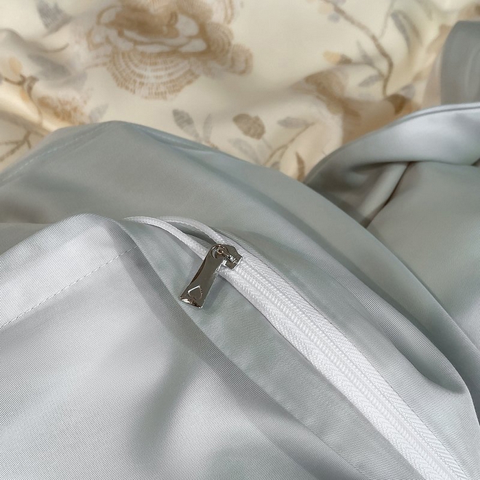 91家纺网 家纺一手货源 找家纺 慕晨 2026新款大宽边高级简奢款凉感天丝莱赛尔数码印花丝滑丝绸四件套直播热款 妍艺 黄