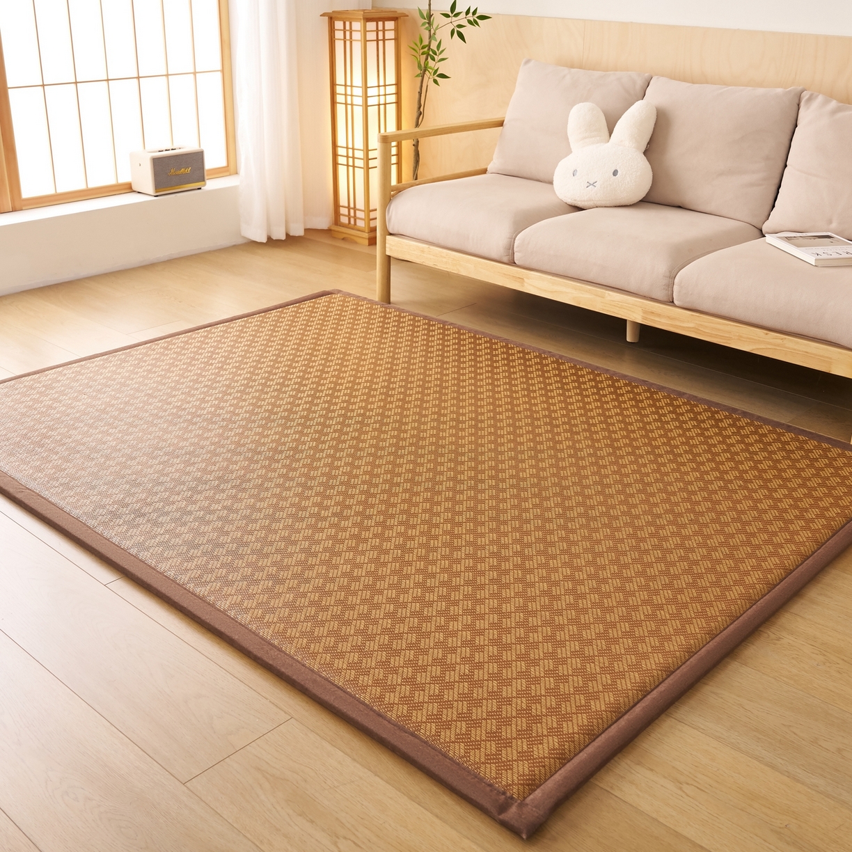 91家纺网 家纺一手货源 找家纺 鹿辉家居（原吉欧力） 2026新款多功能凉感冰藤床垫藤席地垫-地铺席 节节高