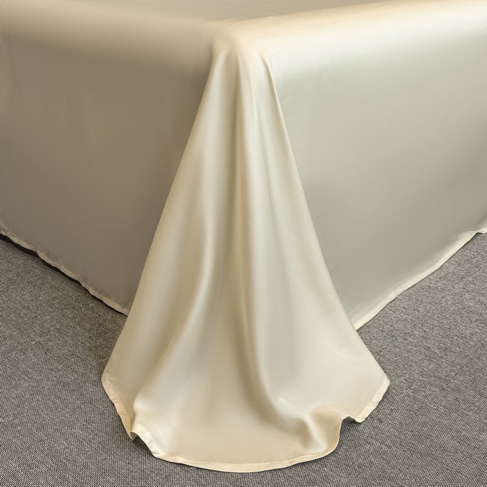 91家纺网 家纺一手货源 找家纺 慕晨 2026新款大宽边天丝莱赛尔数码印花夏被四件套高级简奢款丝滑丝绸直播热款 林间蜜杏