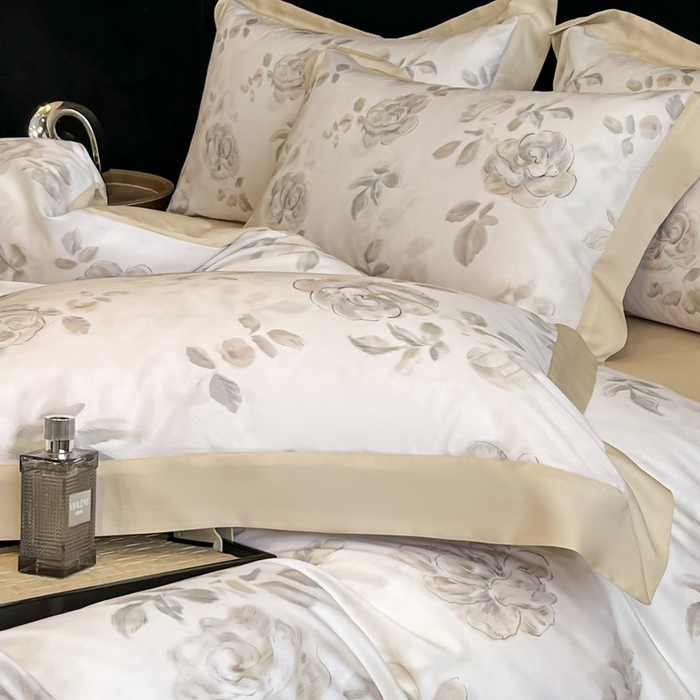 91家纺网 家纺一手货源 找家纺 慕晨 2026新款大宽边天丝莱赛尔数码印花夏被四件套高级简奢款丝滑丝绸直播热款 蔓艺