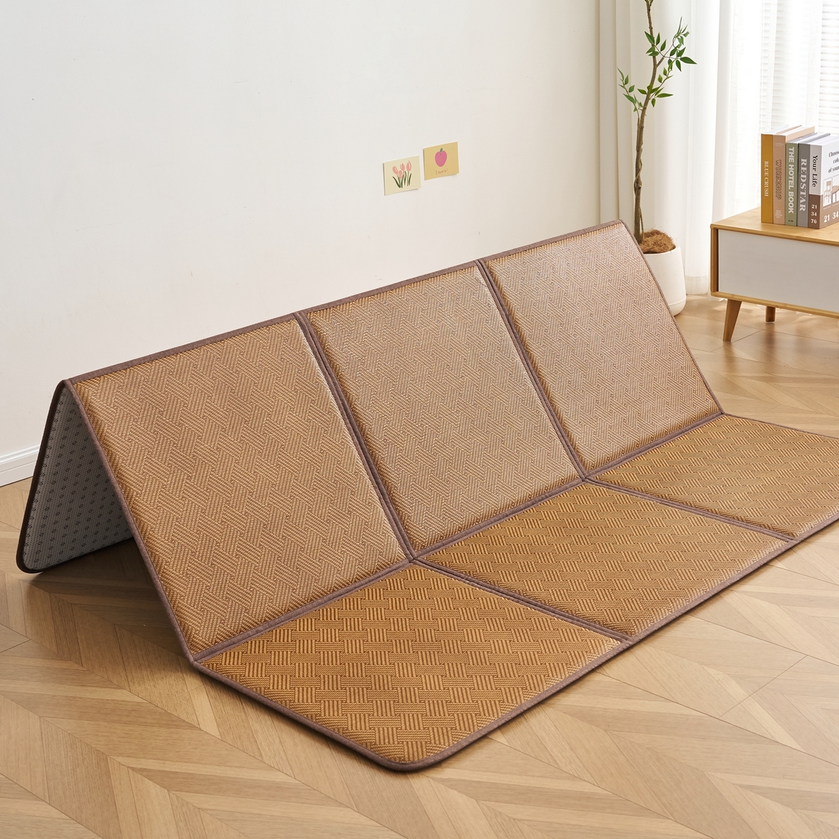 91家纺网 家纺一手货源 找家纺 （总）鹿辉家居（原吉欧力） 2026新款多功能凉感冰藤床垫藤席地垫-九宫格