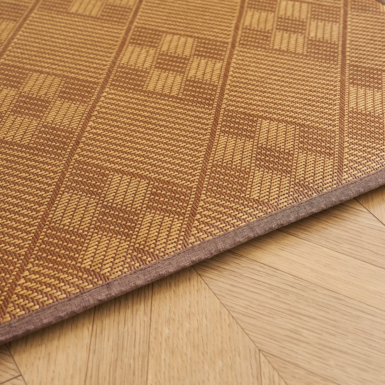 91家纺网 家纺一手货源 找家纺 鹿辉家居（原吉欧力） 2026新款多功能凉感冰藤床垫藤席地垫-九宫格 九宫格