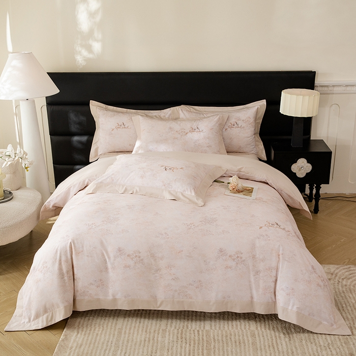 巧玲珑 2026新款全棉绣花四件套 蒙蒙花意-玉