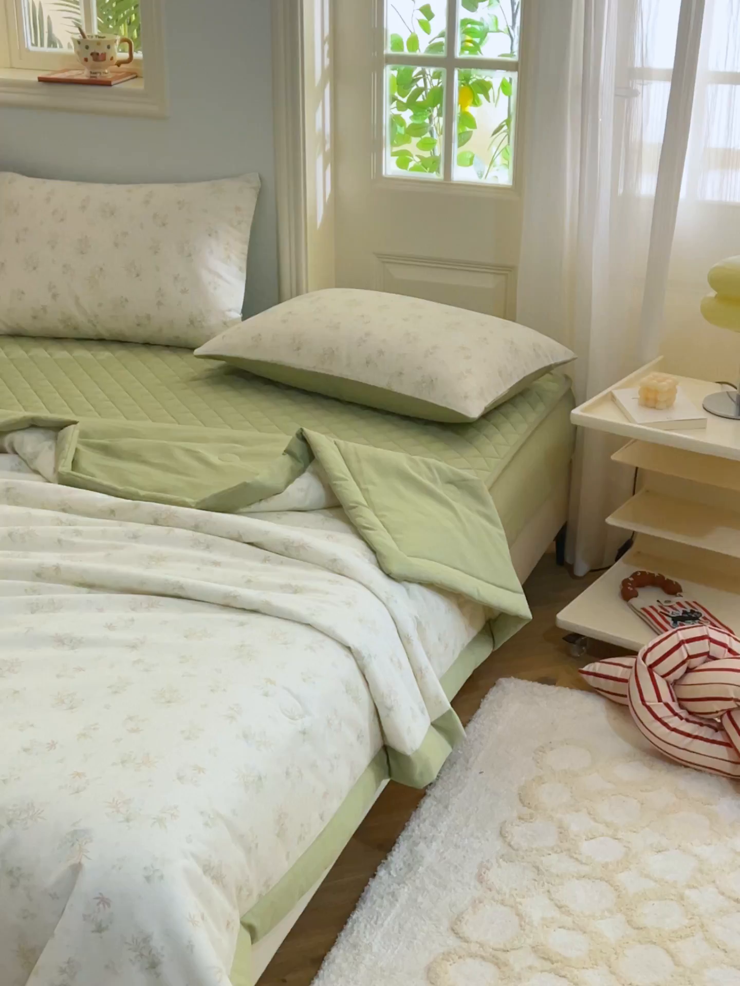91家纺网 家纺一手货源 找家纺 吾诺家居 吾诺 2026新款 12868全棉印花棉花夏被四件套 全棉夏被四件套新疆棉花被 - 经典系列 浅春织叶
