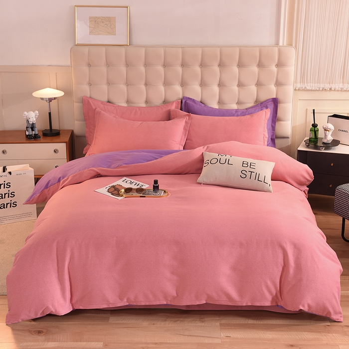 91家纺网 家纺一手货源 找家纺 （总）磨毛世家家纺 2026新款多规格铂金磨毛纯棉加厚全棉磨毛四件套