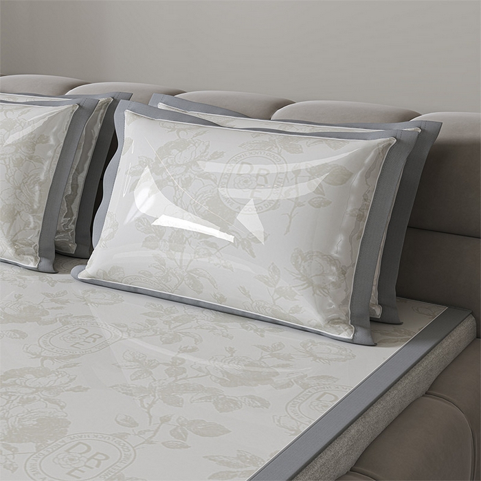 91家纺网 家纺一手货源 找家纺 小牛席业 2026春夏新款【建模风格】双PE高凉感-盛世蔷薇凉感冰丝席 盛世蔷薇-香槟