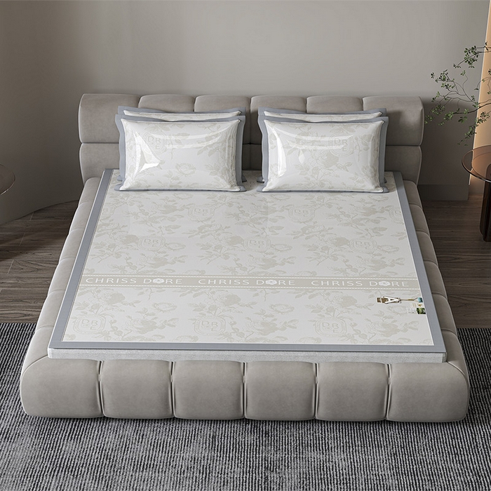 91家纺网 家纺一手货源 找家纺 （总）小牛席业 2026春夏新款【建模风格】双PE高凉感-盛世蔷薇凉感冰丝席凉席藤席冰藤席竹席乳胶席凉豆豆席空调席