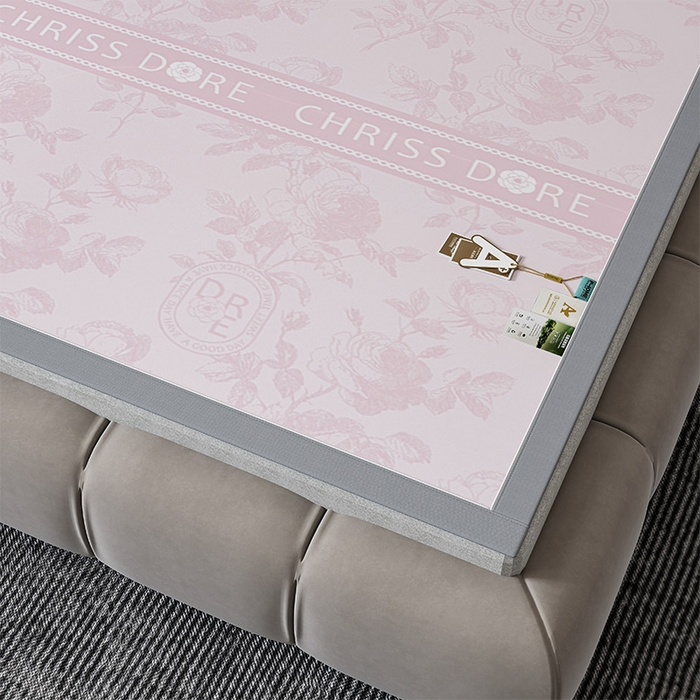 91家纺网 家纺一手货源 找家纺 小牛席业 2026春夏新款【建模风格】双PE高凉感-盛世蔷薇凉感冰丝席 盛世蔷薇-粉色