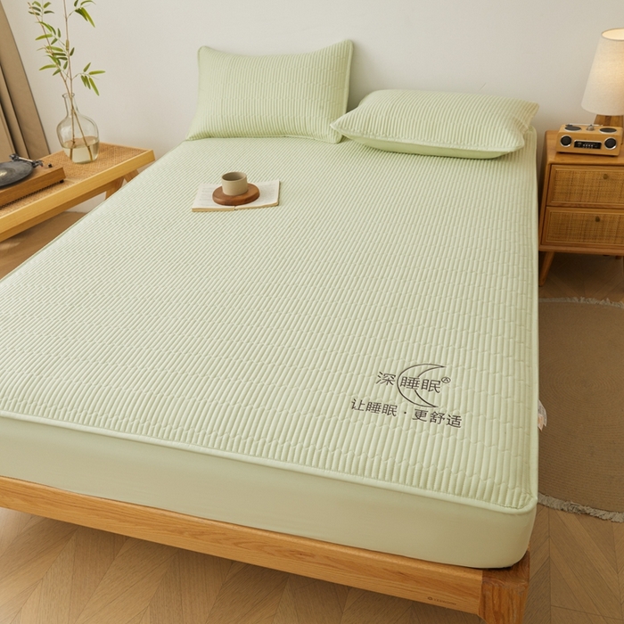 91家纺网 家纺一手货源 找家纺 邵依家纺 2026新款A类亲肤纯棉床笠系列-深睡眠 深睡眠-橄榄绿