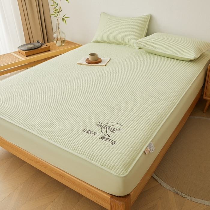 91家纺网 家纺一手货源 找家纺 邵依家纺 2026新款A类亲肤纯棉床笠系列-深睡眠 深睡眠-橄榄绿