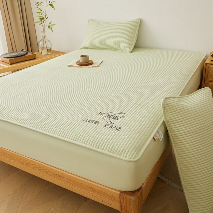 91家纺网 家纺一手货源 找家纺 邵依家纺 2026新款A类亲肤纯棉床笠系列-深睡眠 深睡眠-橄榄绿