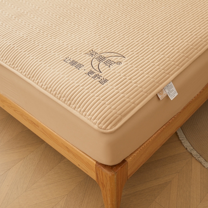 91家纺网 家纺一手货源 找家纺 邵依家纺 2026新款A类亲肤纯棉床笠系列-深睡眠 深睡眠-暖栗卡