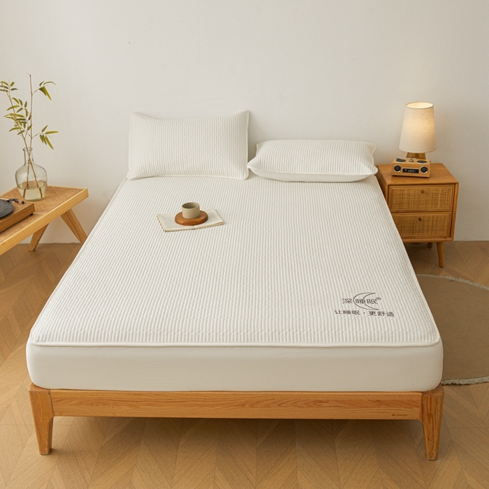 邵依家纺 2026新款A类亲肤纯棉床笠系列-深睡眠 深睡眠-珍珠白