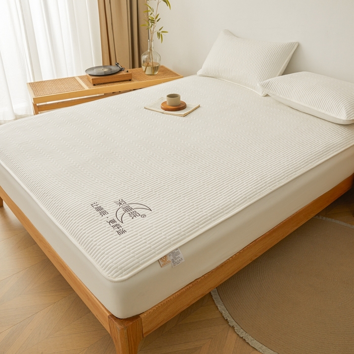 91家纺网 家纺一手货源 找家纺 邵依家纺 2026新款A类亲肤纯棉床笠系列-深睡眠 深睡眠-珍珠白