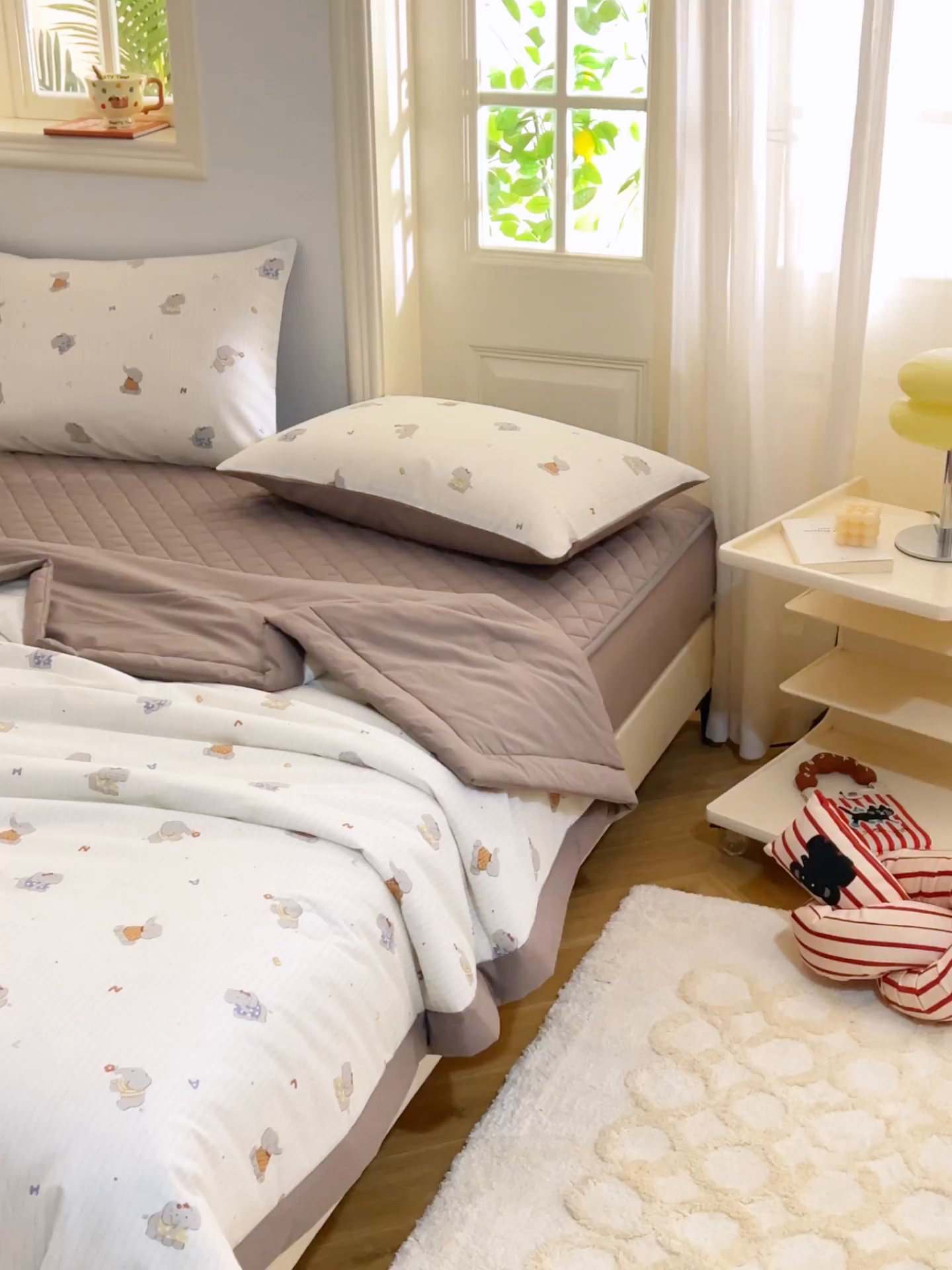 91家纺网 家纺一手货源 找家纺 吾诺家居 吾诺 2026新款 12868全棉印花棉花夏被四件套 全棉夏被四件套新疆棉花被 - 经典系列 小象乐园