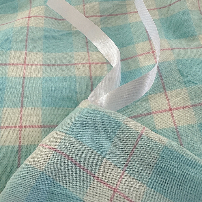 91家纺网 家纺一手货源 找家纺 （总）桃子家居 2026新款A类纯棉色织水洗棉韩系奶油撞色格子三角针贝壳边工艺四件套系列