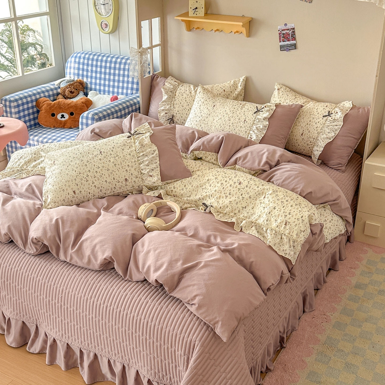 美梦家纺 2026春夏新款加厚云感棉床盖四件套 憧憬