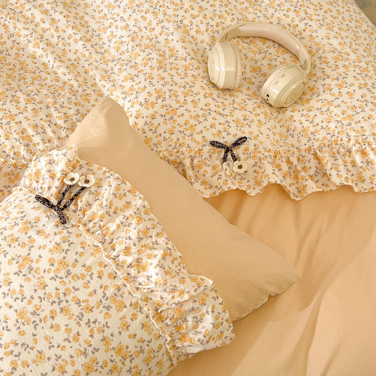 91家纺网 家纺一手货源 找家纺 美梦家纺 2026春夏新款加厚云感棉床盖四件套 花影