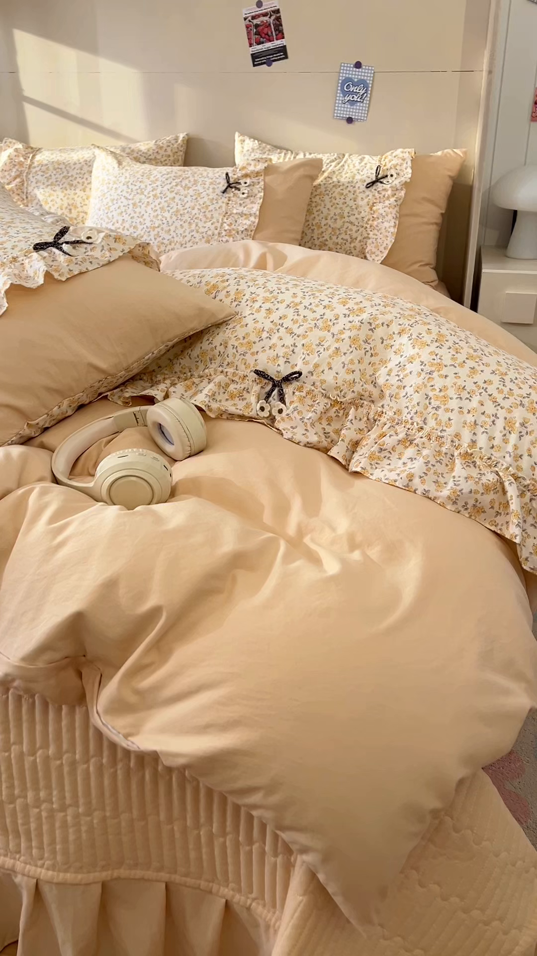 91家纺网 家纺一手货源 找家纺 美梦家纺 2026春夏新款加厚云感棉床盖四件套 花影