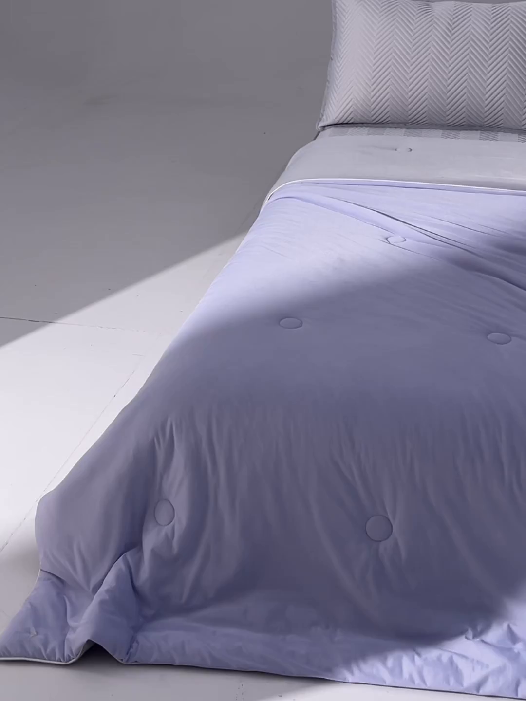 91家纺网 家纺一手货源 找家纺 吾诺家居 2026新款冰爽系列-凉感丝夏被四件套 秋紫