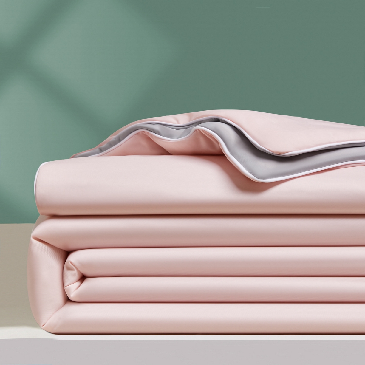 91家纺网 家纺一手货源 找家纺 吾诺家居 2026新款冰爽系列-凉感丝夏被四件套 樱粉