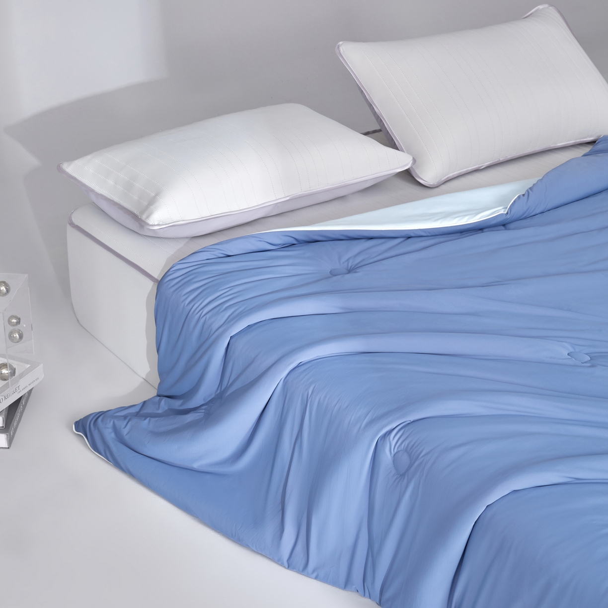 91家纺网 家纺一手货源 找家纺 （总）吾诺家居 吾诺 纽扣式雕花牛奶绒四件套-曲线系列 烂花四件套纽扣款