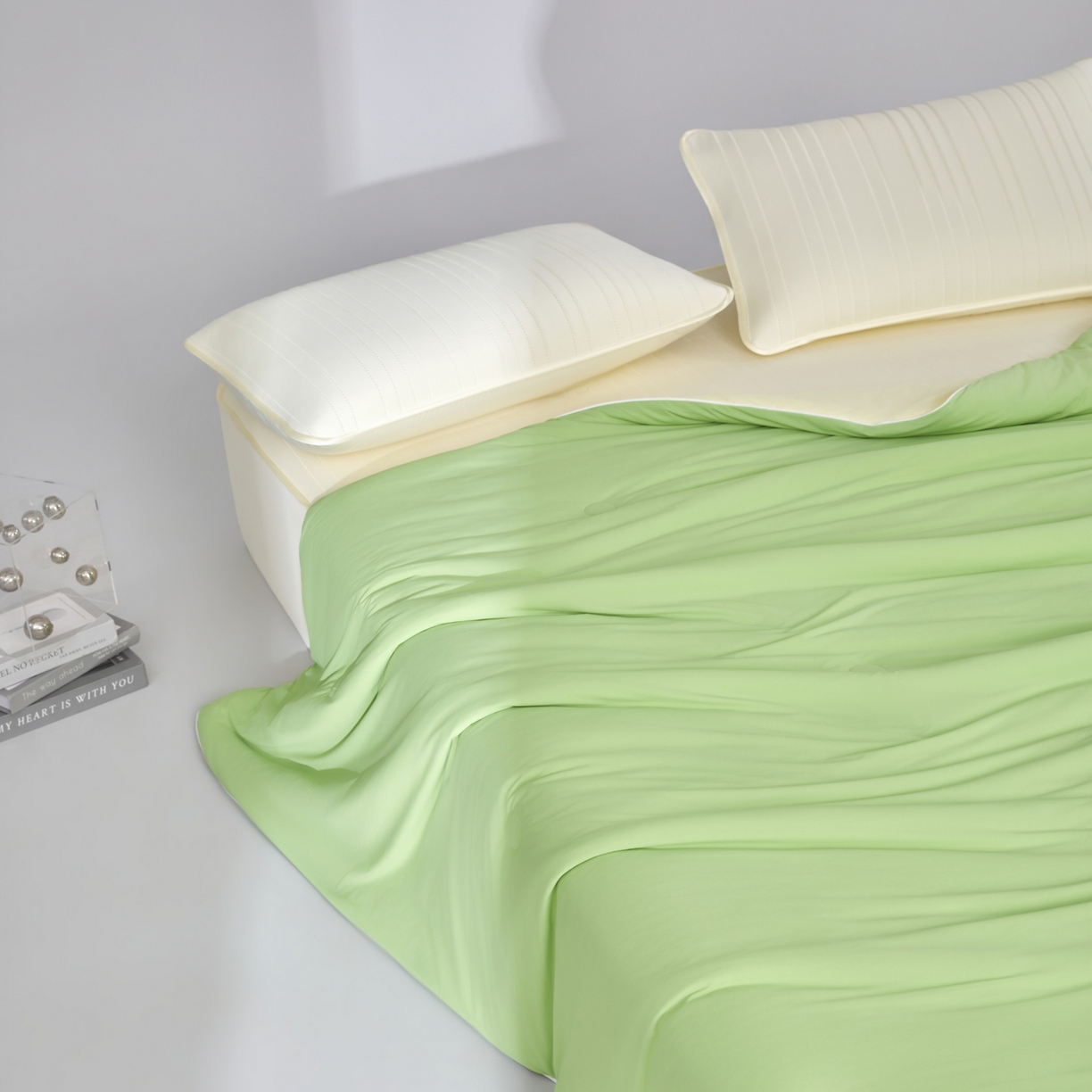 吾诺家居 吾诺 2026 真凉感 真锦氨 锦氨凉感夏被四件套 锦纶凉感丝夏凉被 - 冰皮系列 冰皮翠绿